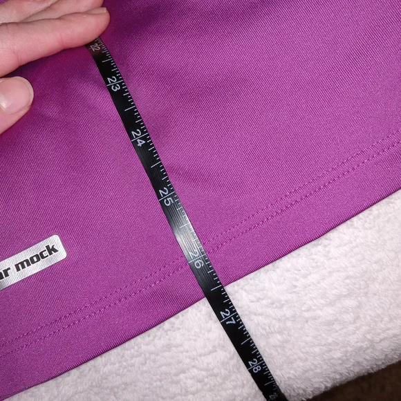 Under Armour Cold Gear Mock Neck Womens Fitted Shirt Size Large Purple - Picture 8 of 11